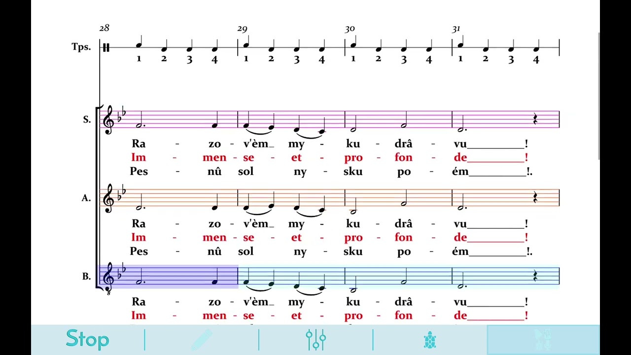 Les Bateliers de la Volga - Barytons (chorus play)