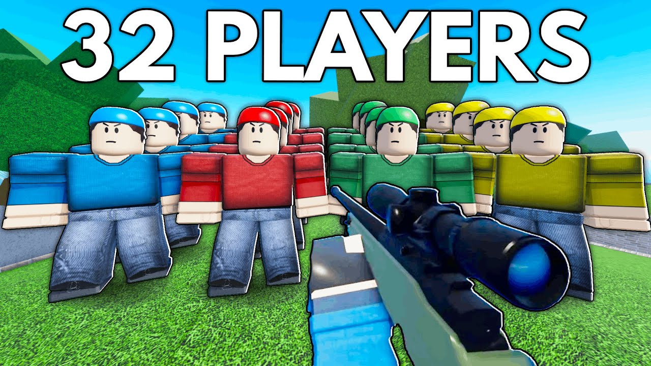 Roblox Arsenal But There's 32 PLAYERS