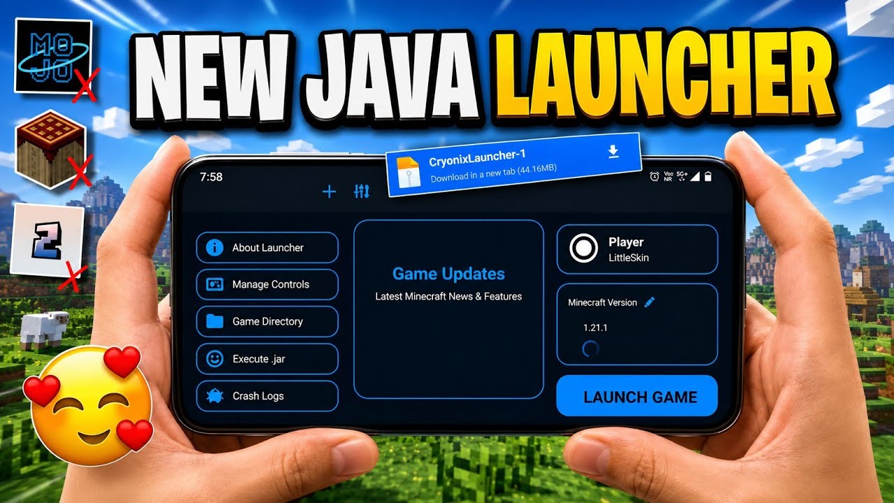 🔥 NEW Cryonix Launcher for Minecraft Java Edition Mobile 😍 | better then Mojo & Zalith Launcher ❌ 