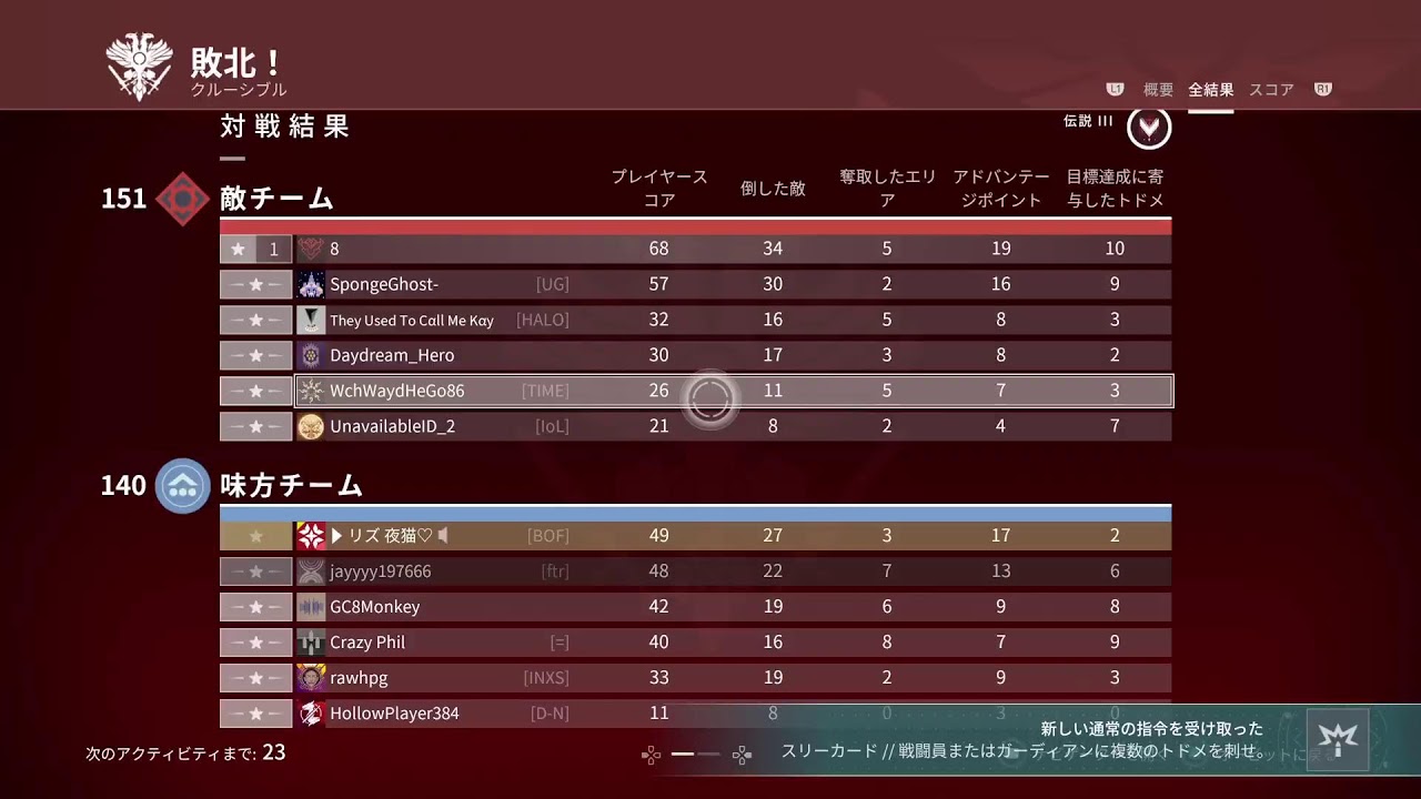 Destiny2 おはよ🐾原点回帰🐈‍⬛ハンターで朝活クルーシブルやるるん🐾💕マイク無 2/2