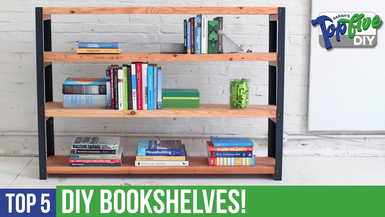TOP 5 DIY Bookshelves! The best maker build videos for your next project!