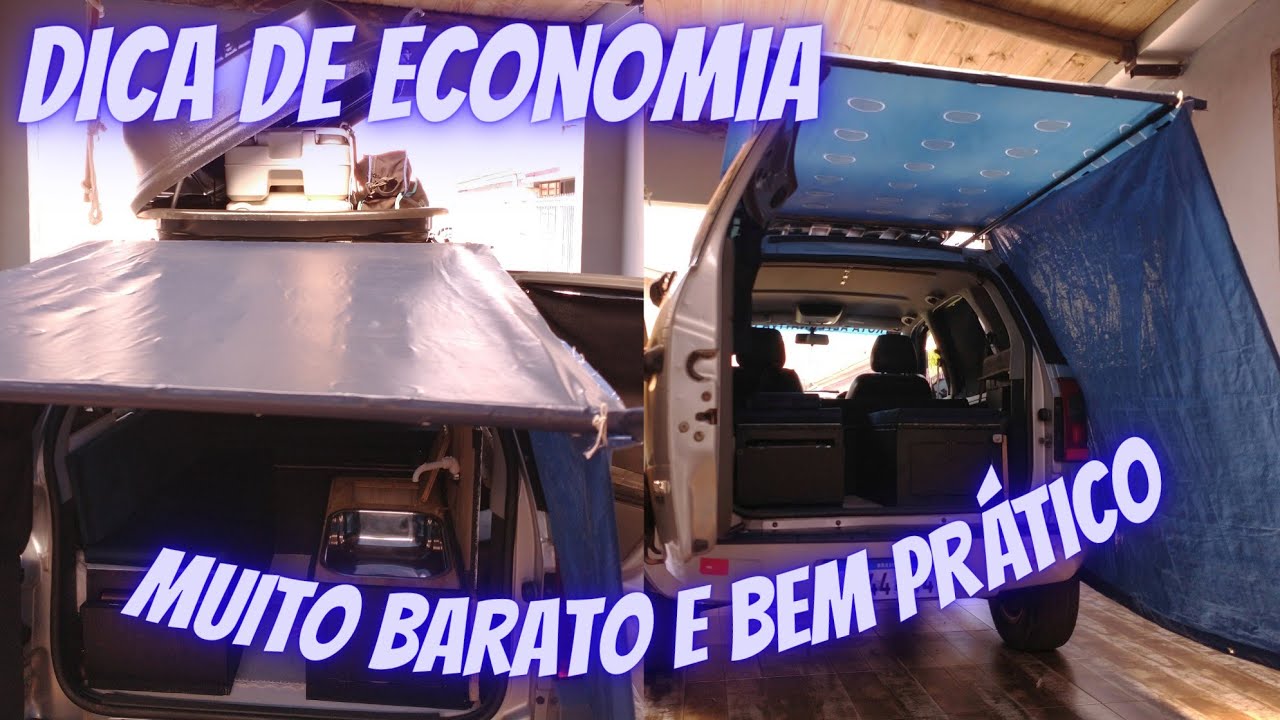 Toldo caseiro mais barato que vc já viu ! Camper, motorhomes, overlander Kombi