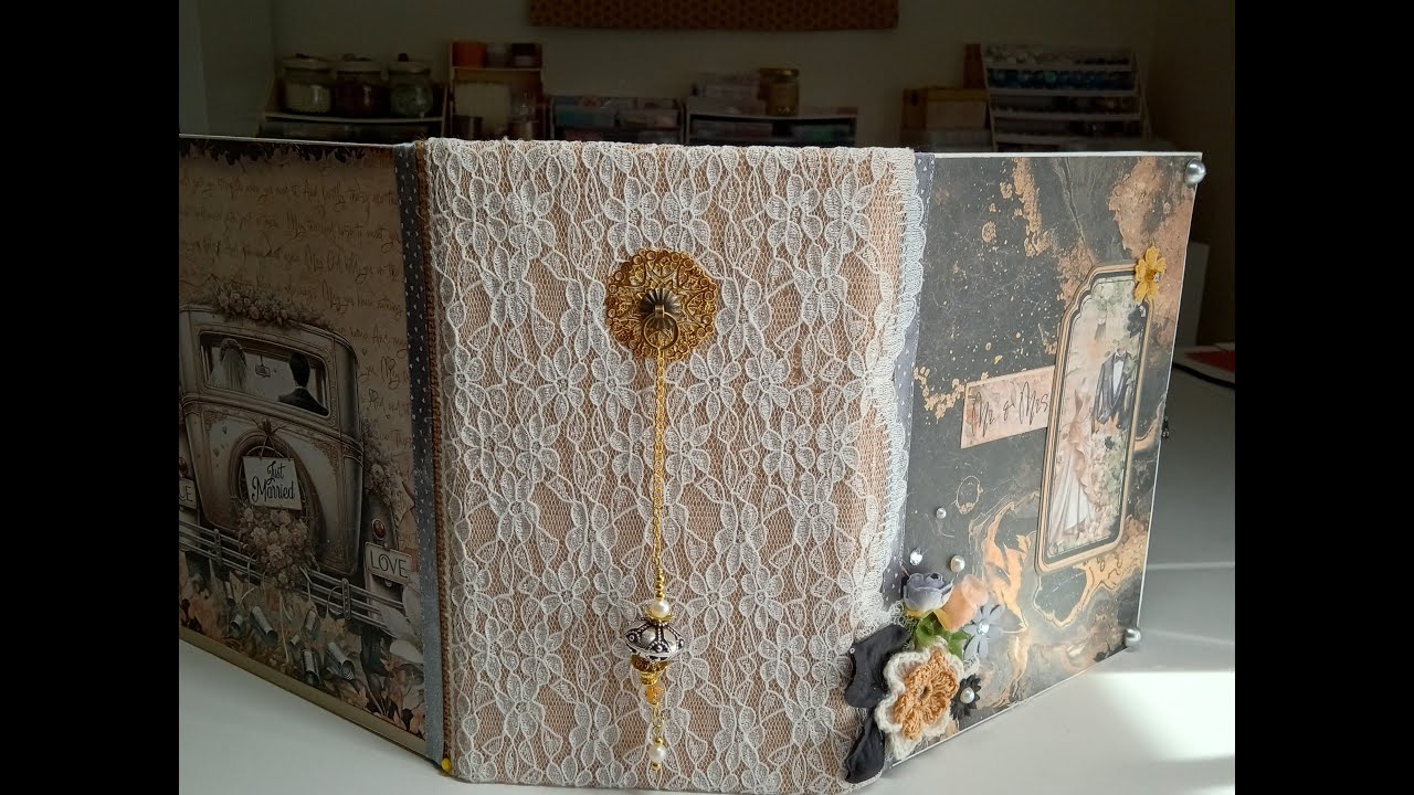Tuto #11a de 12 | Album Pour Parents des Mariés (Débutant) | La Structure | Scrapbooking