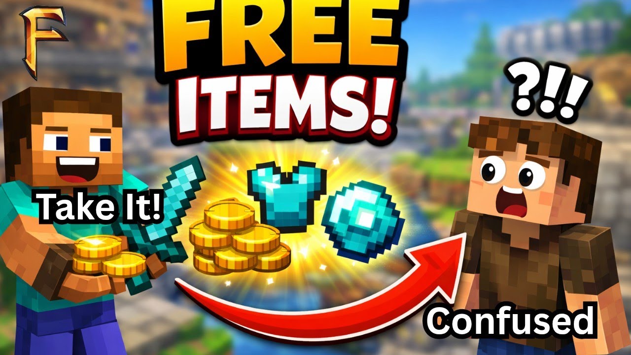 Giving FREE Items to New Players in Fakepixel Skyblock | Minecraft |