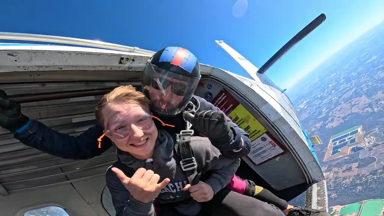 Outside video w Adam skydiving in Zhills Florida