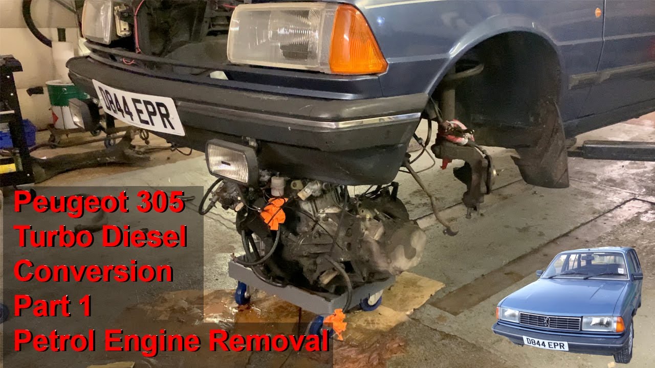Peugeot 305 TD Conversion - Petrol Engine Removal