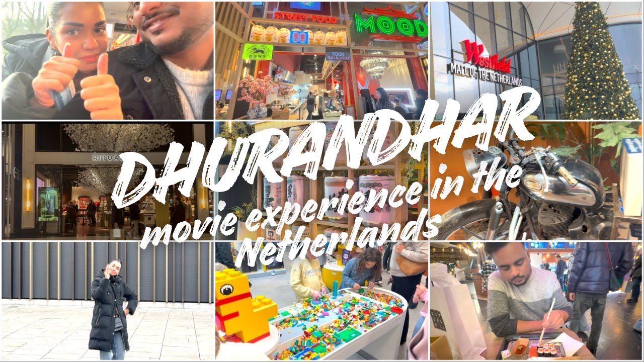 Indian Couple Day Out in Netherlands 🇳🇱 | Mall of the Netherlands, Sushi & Dhurandhar Movie