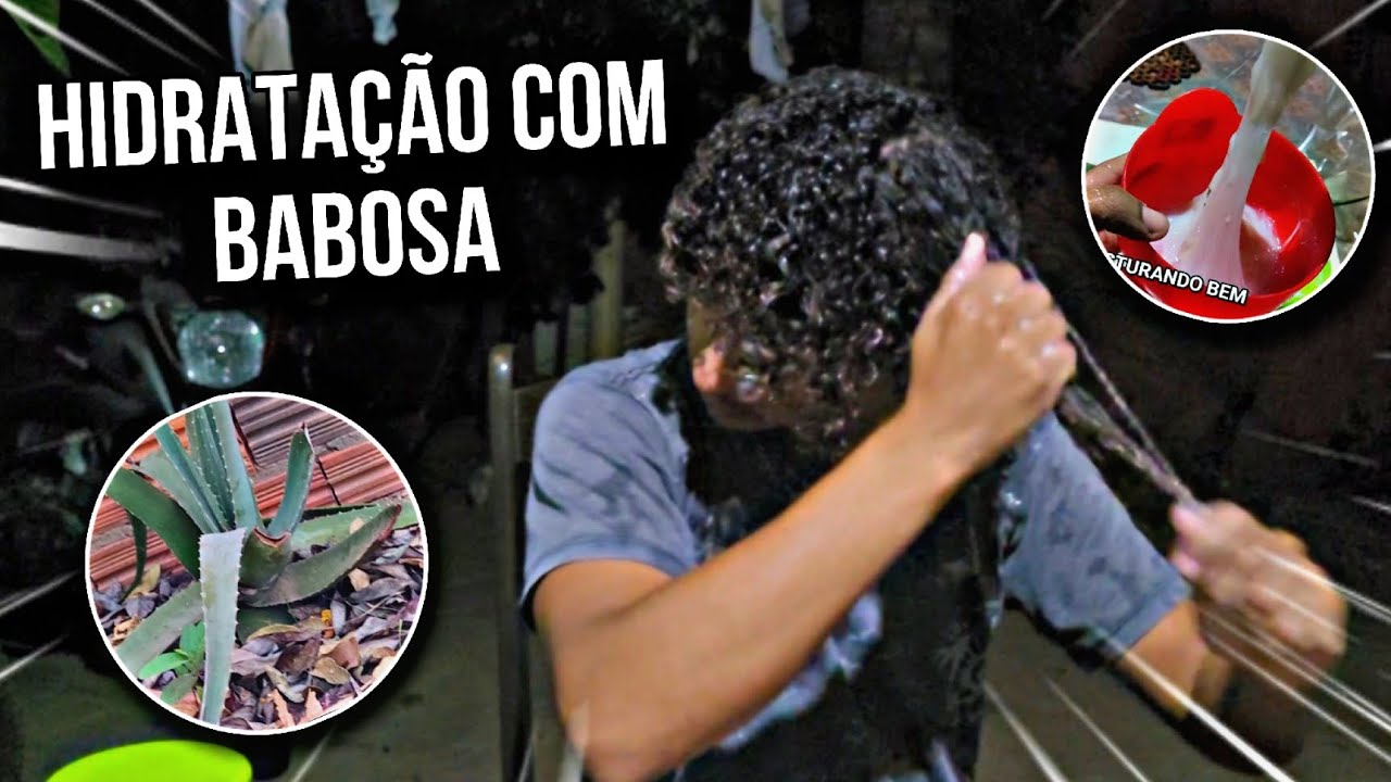 Fiz uma HIDRATAÇÃO no meu cabelo com BABOSA!! 🙆🏽‍♂️🔥 - Cabelo Cacheado Masculino