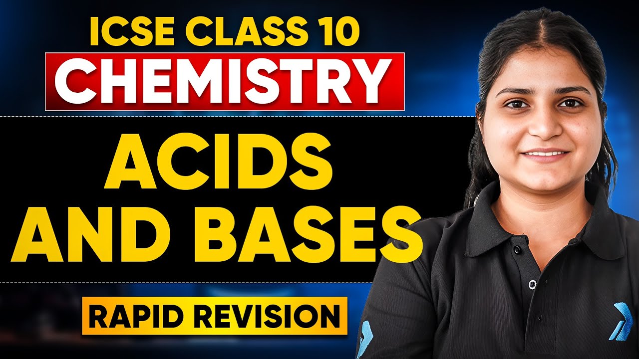 ICSE Class 10 Chemistry  | Rapid Revision 2026 | Acids & Bases Equations Made Easy#infinitylearn