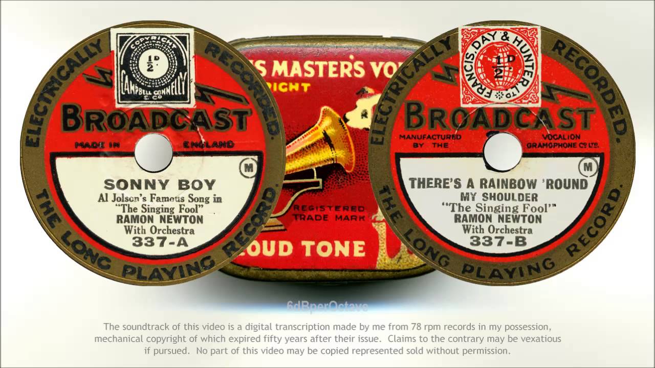 Sonny Boy + There's A Rainbow 'Round My Shoulder (1929) Ramon Newton