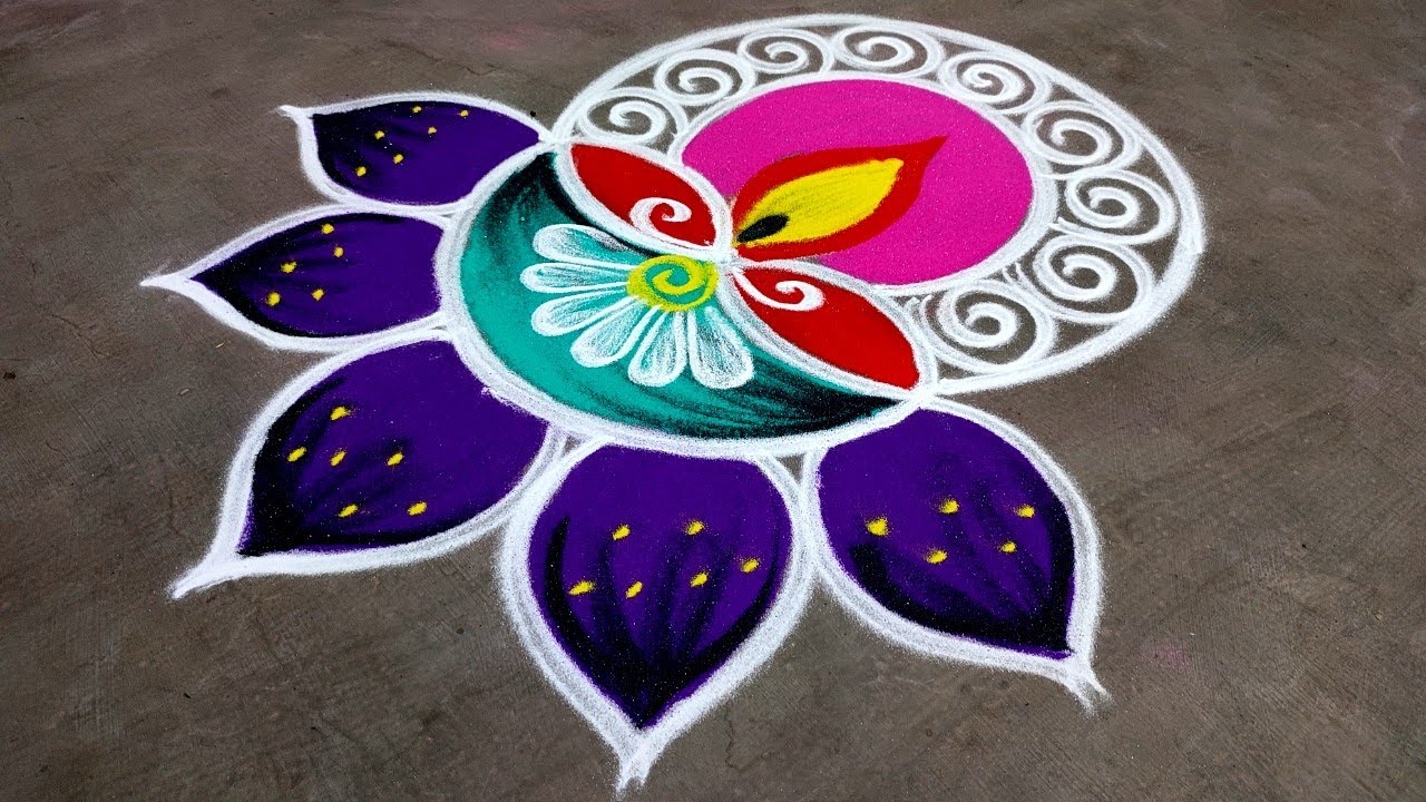 2025 Diwali simple rangoli designs|Diwali beautiful rangoli| Diwali deepam muggulu| Amazing rangoli