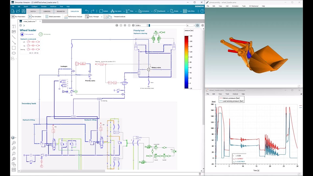 Wheel Loader System Simulation - Simcenter Amesim