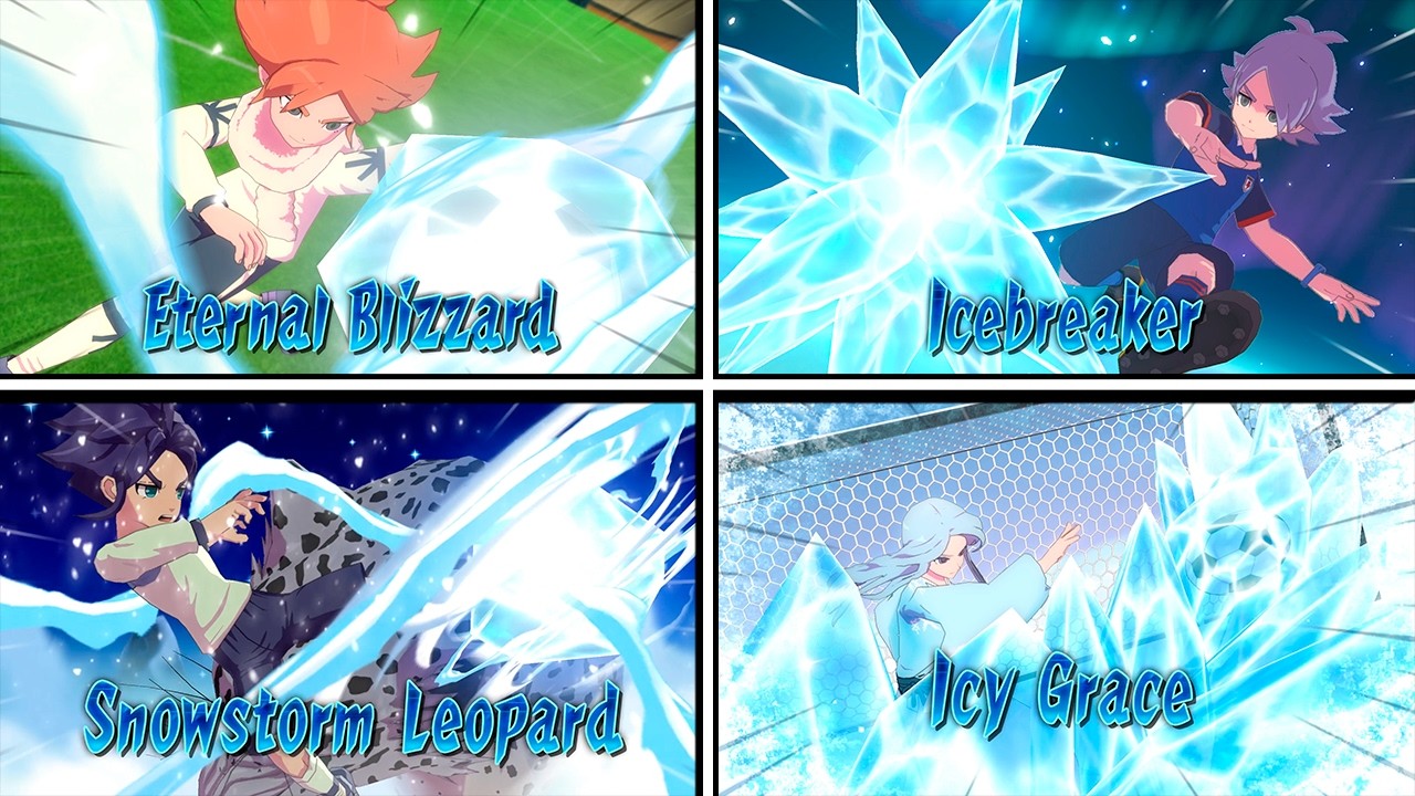 All Ice Special Moves in Inazuma Eleven Victory Road