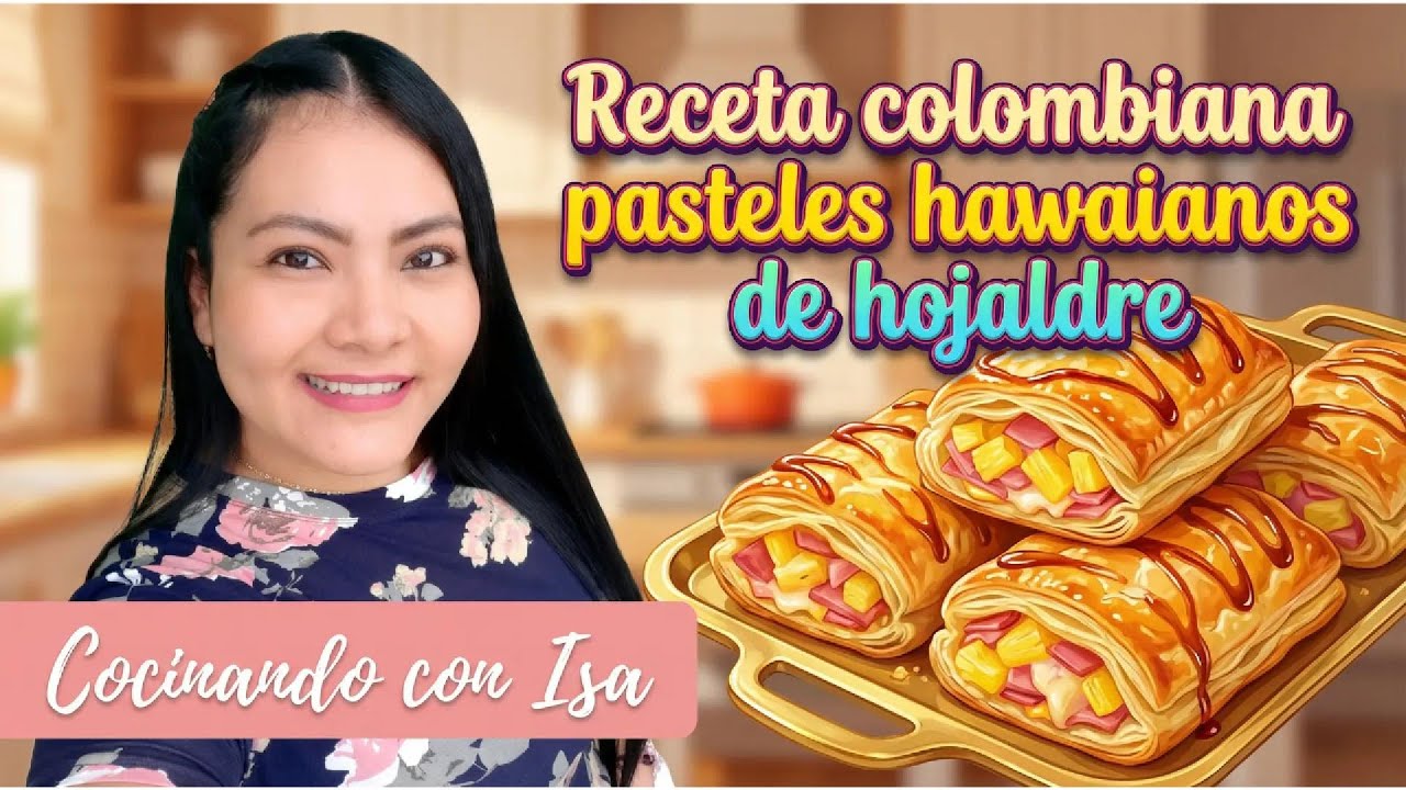 Cómo hacer Pastel Hawaiano de Hojaldre (Estilo Colombiano), Facil y rápido🥟​🍍🧀