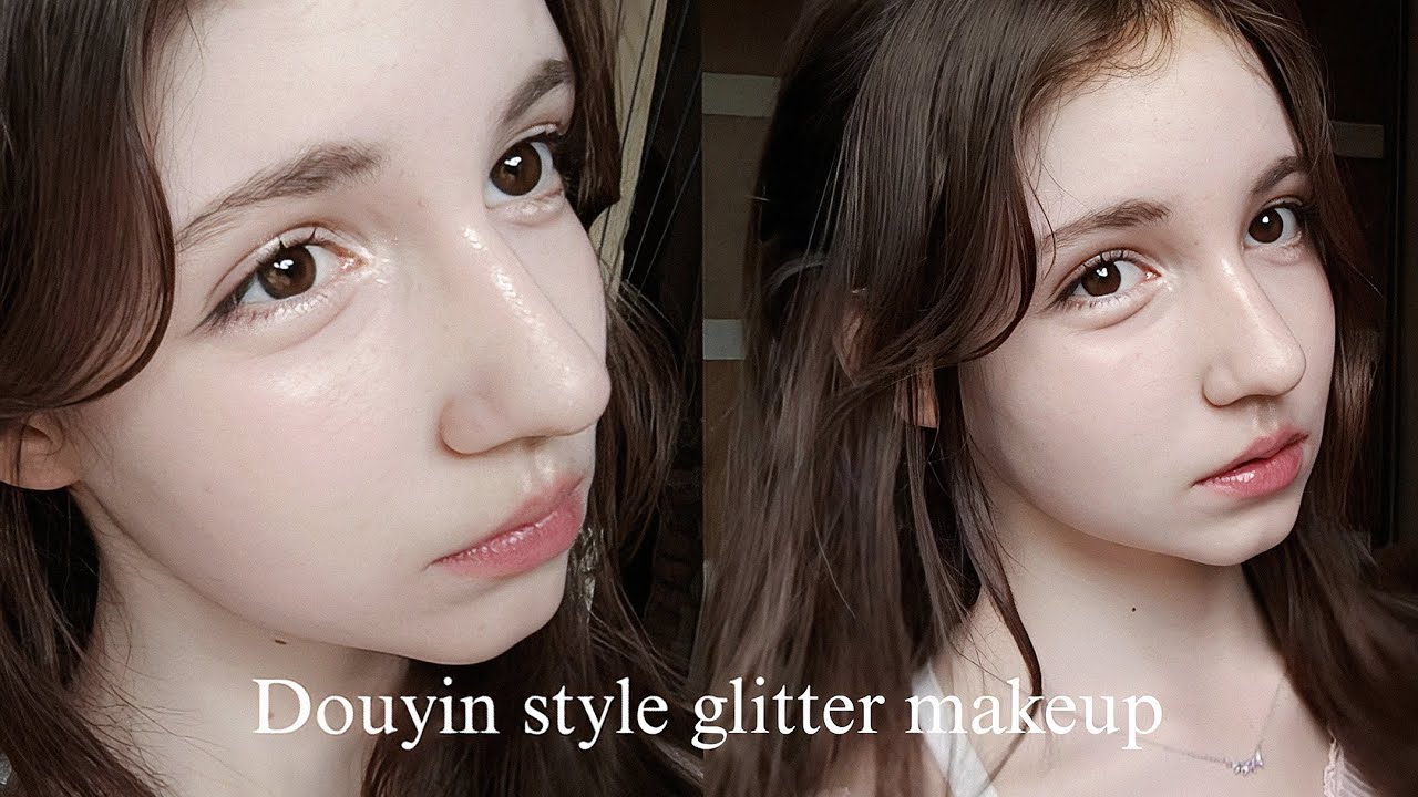 Douyin style glitter makeup ⋆.˚ | on european features   