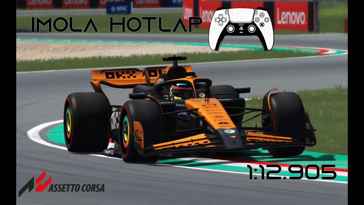 Assetto Corsa | Imola Hotlap - 1.12.905 | VRC Formula Alpha 2024 CSP | Controller