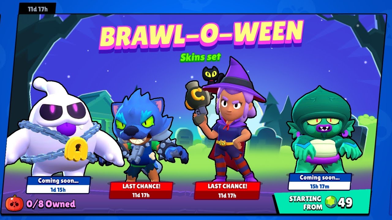 Brawl Stars - Brawl-O-Ween 2021 New Halloween Skins
