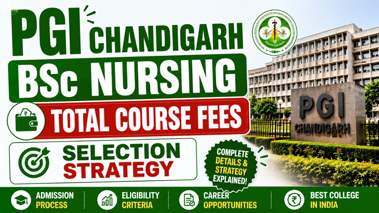 PGIMER BSc Nursing Course Fees & Selection Strategy | PGI Chandigarh Nursing | PGIMER Nursing Exam
