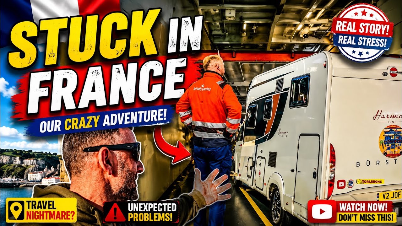 Normandy Motorhome CHERBOURG France - POOLE  England Brittany Ferries We Are STUCK!