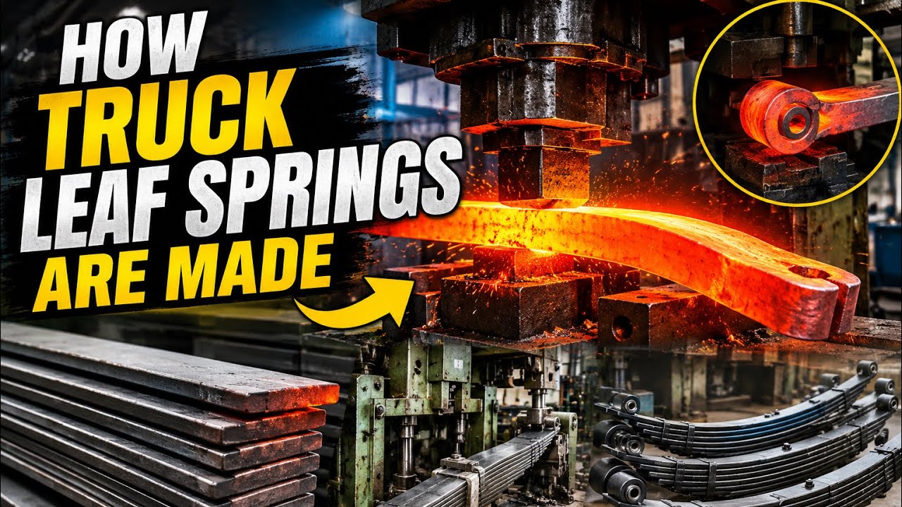     Heavy Duty Leaf Spring Making Process | Factory Skills
