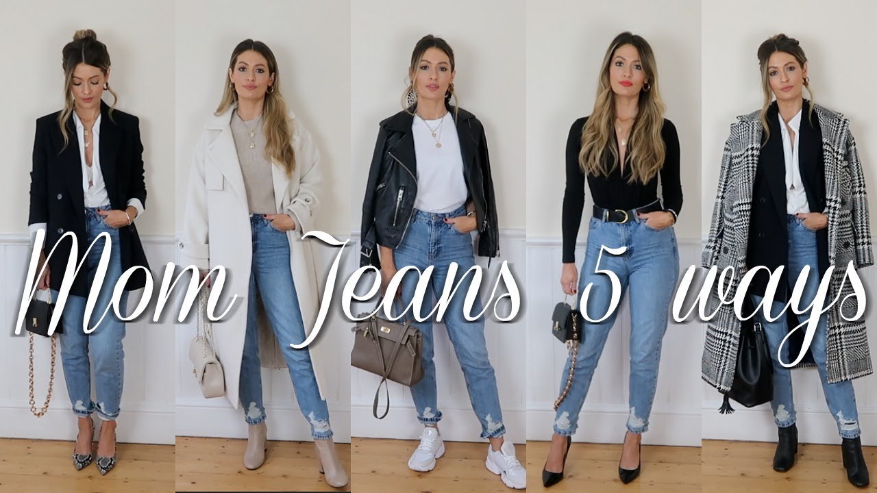5 способов носить джинсы MOM | ЗИМНИЕ/ВЕСЕННИЕ НАБОРЫ (zara asos mango)