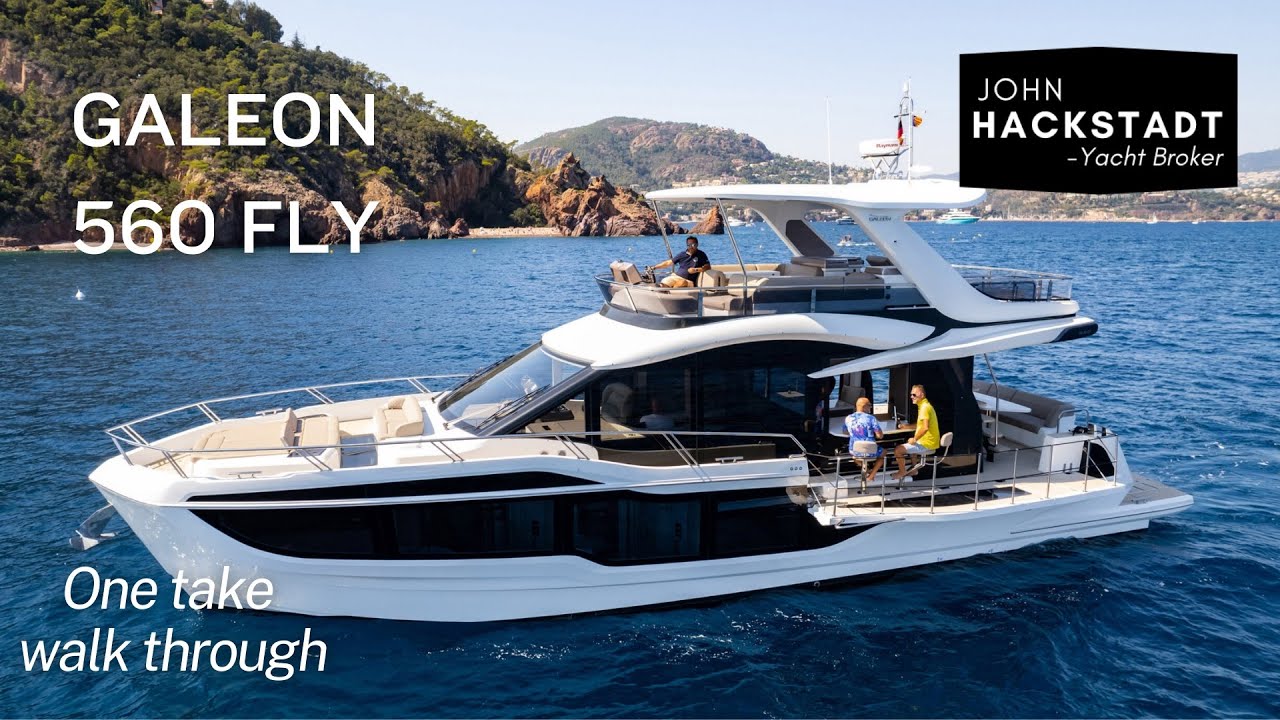 Galeon Yachts 560 fly. One take walk through. Impressive!!!