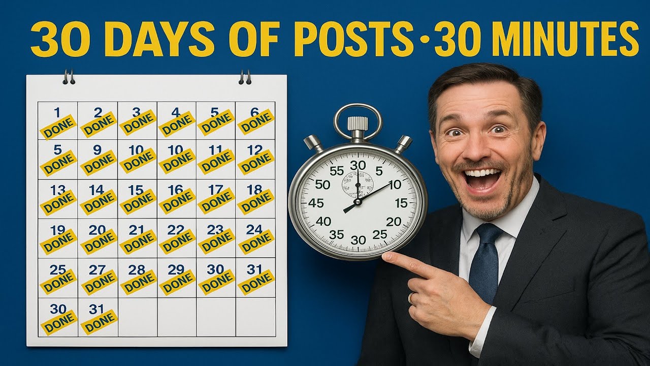 30 Posts in 30 Minutes—AI Content Calendar LIVE