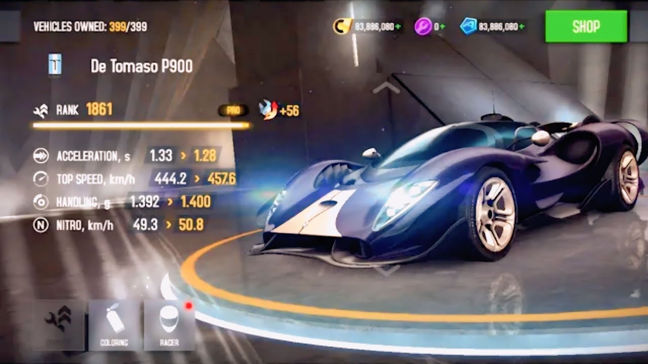 Asphalt 8 - 8.2.0j MOD All cars unlocked 399 Vehicles upgrade MAX PRO (ANDROID)