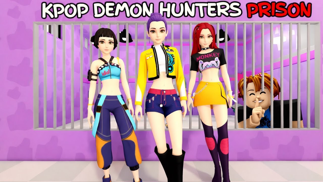 BaconPlays Escape KPOP DEMON HUNTERS PRISON RUN! 😱😱#roblox #obby #escapegame