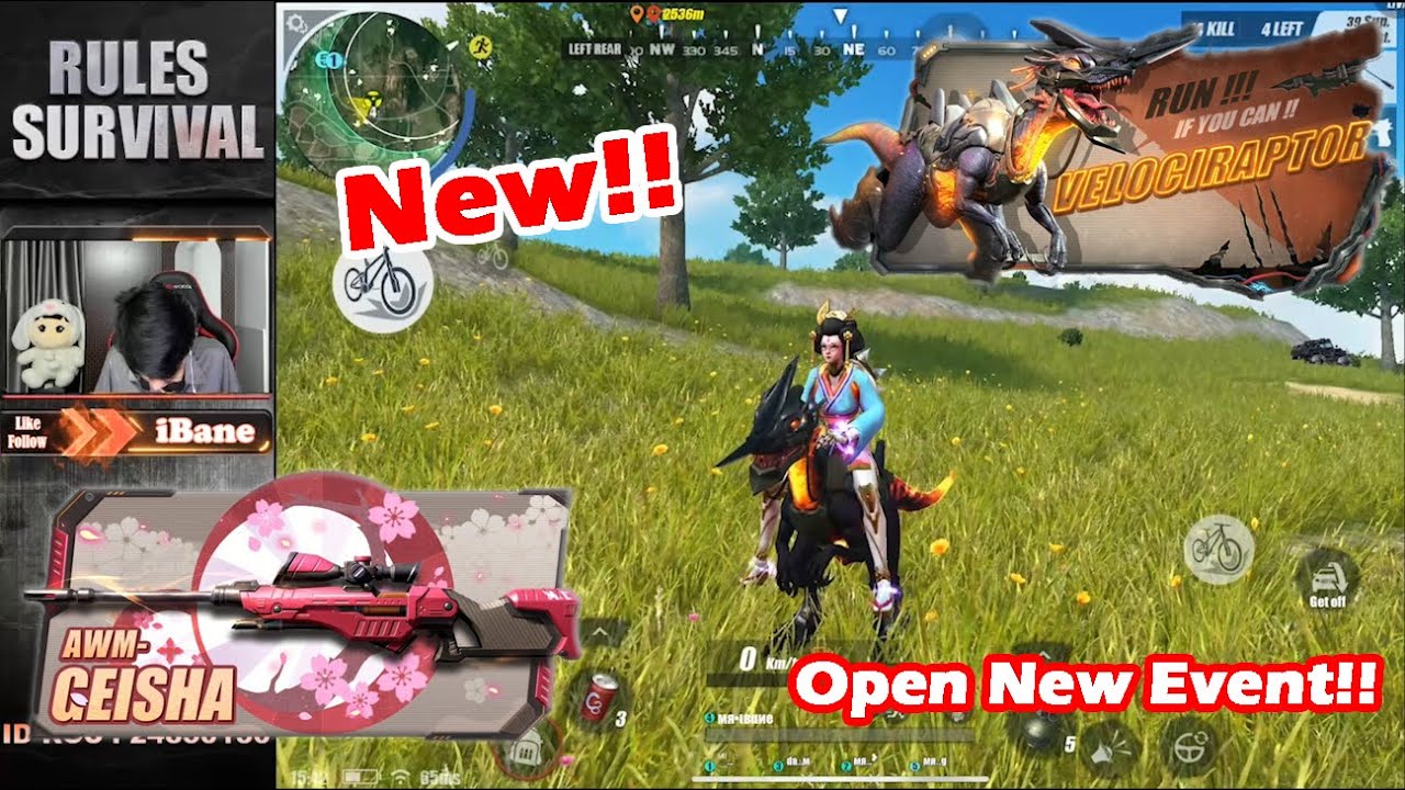 Open New Event - AWM Geisha and Portable -  Velociraptor / Rules of Survival / Ep 265