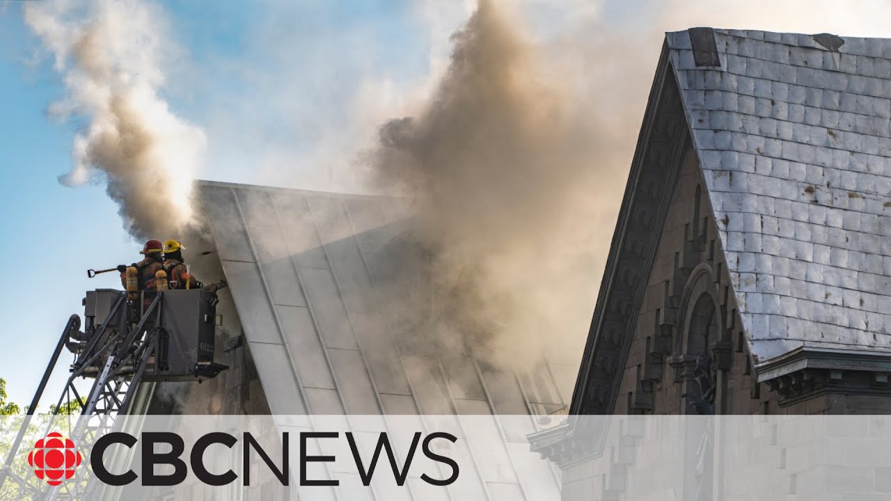Fire engulfs 177-year-old former monastery in Montreal