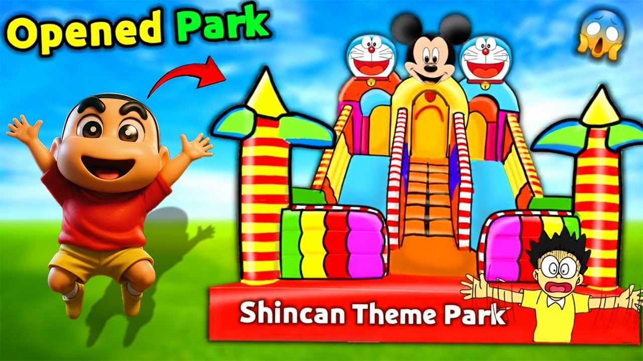 GTA 5 : Shinchan Builds A Mega THEMEPARK Challenge!!🎡🛝| Gta 5 tamil | Gta 5 mods | SR GamingX