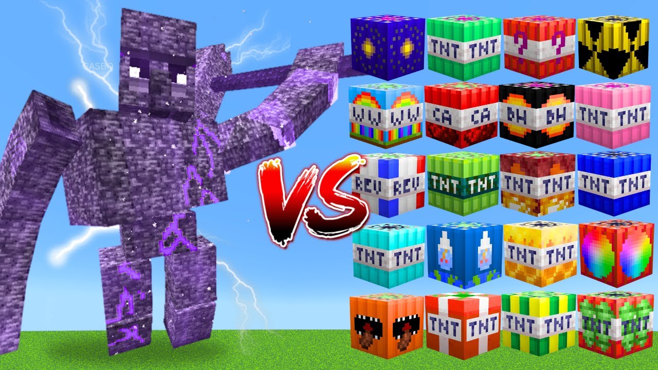 TITAN BEDROCK GOLEM vs All NEW Mega TNT's in Minecraft!!!