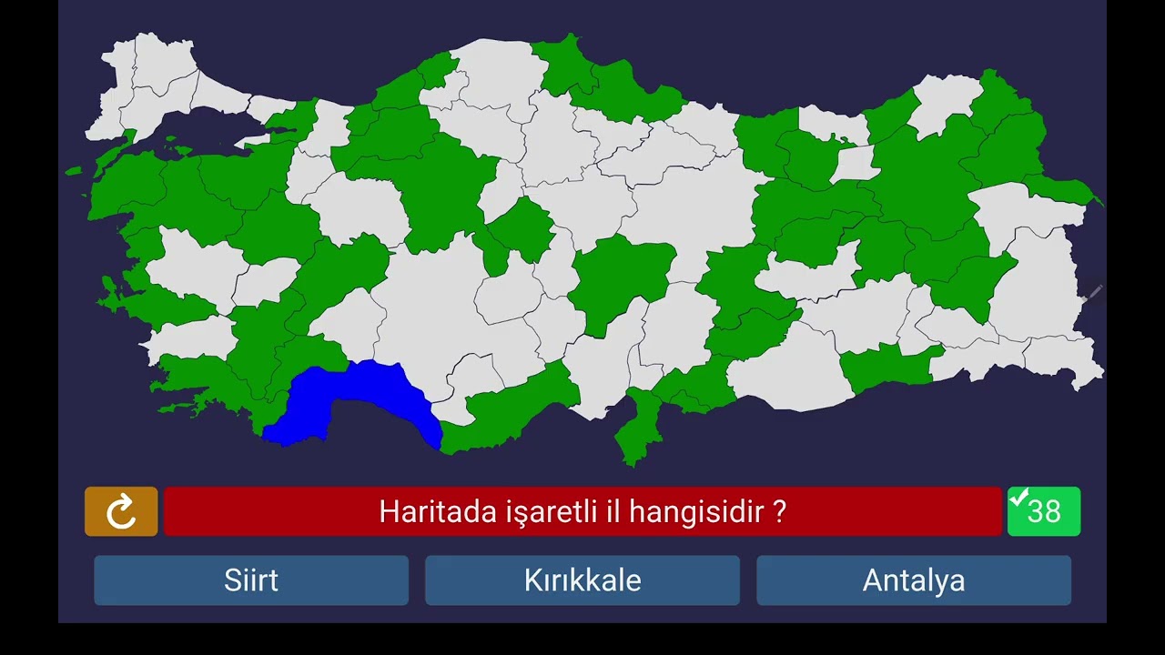 iLLER HARİTA OYUNU