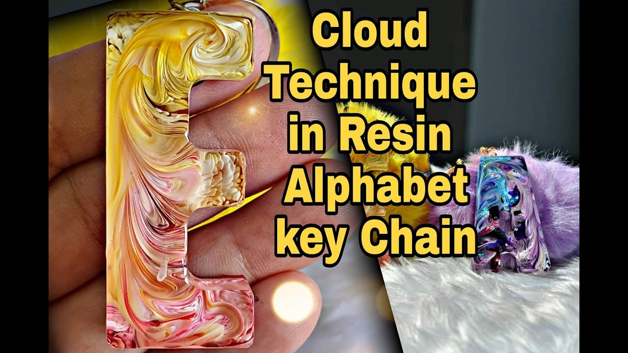 Resin Alphabet Key Chains with Cloud Technique | Special Requests 😀