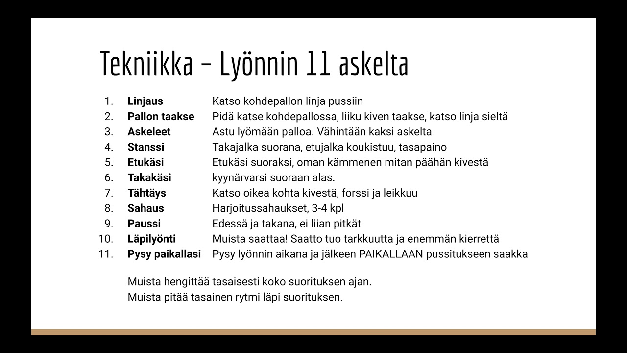 Biljardin lyöntitekniikka ja lyönnin visualisointi