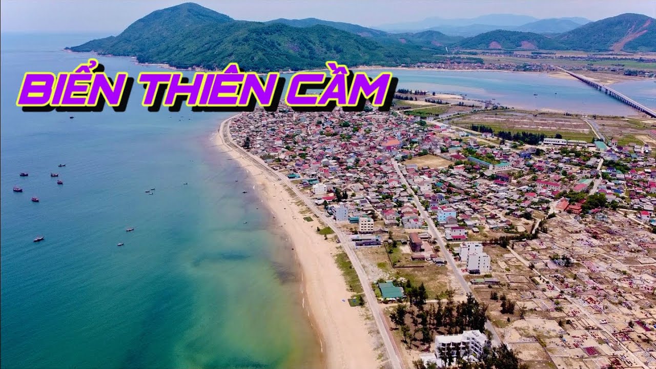 Bãi biển Thiên Cầm tuyệt đẹp khi nhìn từ trên cao | Thuyet lan vlog