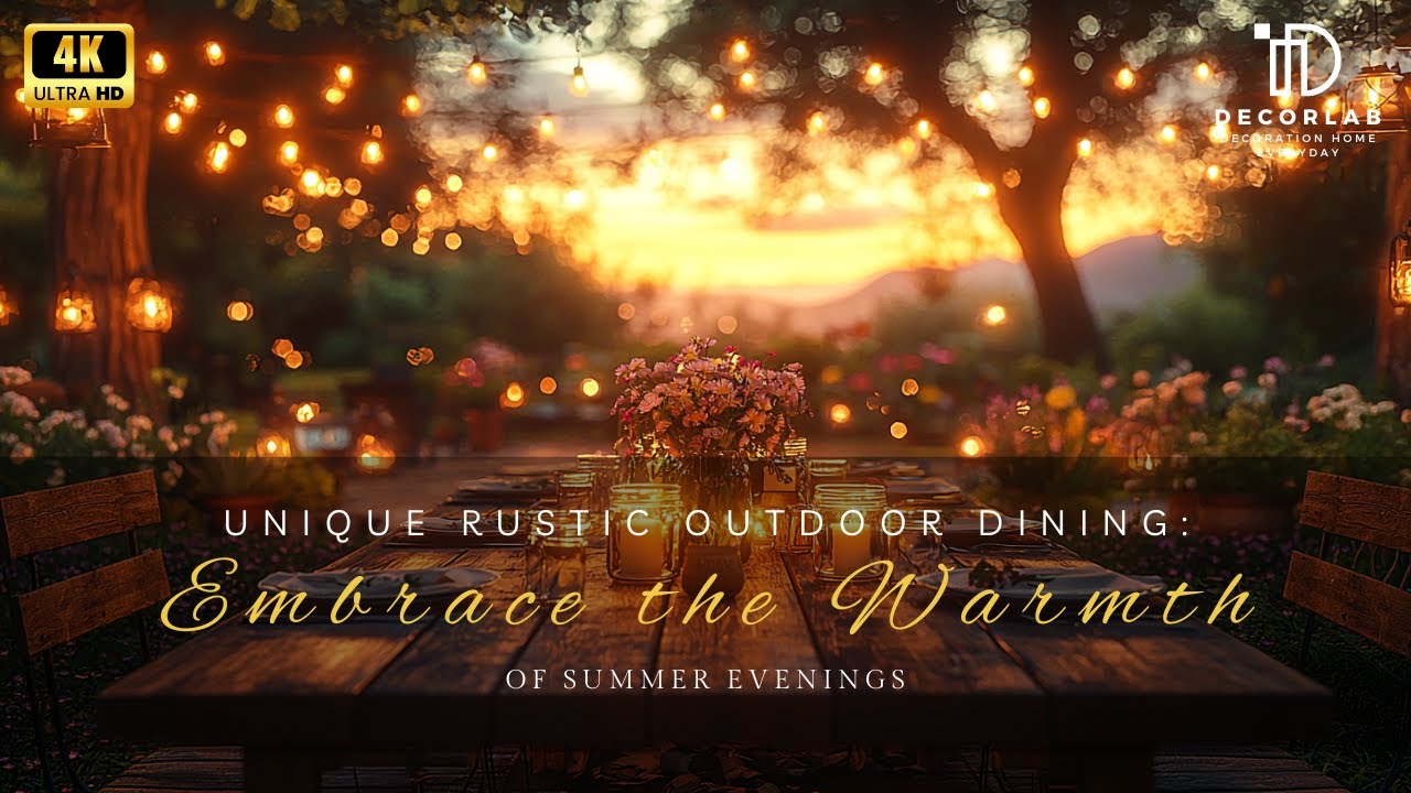 Unique Rustic Outdoor Dining: Embrace the Warmth of Summer Evenings