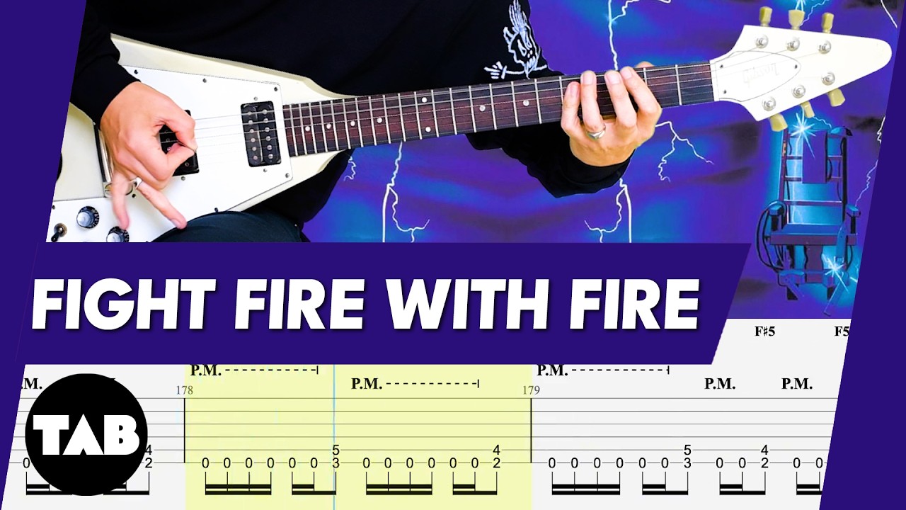 FIGHT FIRE WITH FIRE Metallica Guitar TAB | Lesson | Tutorial | Cover