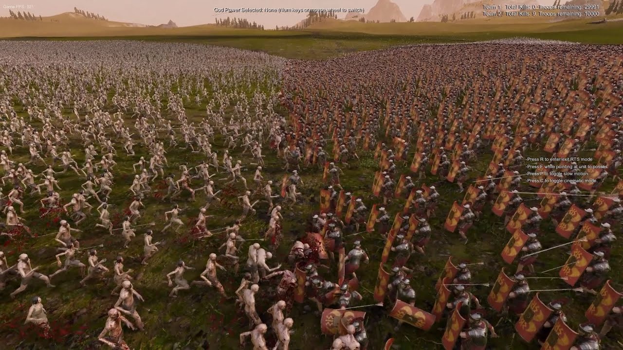 Roman soldiers & archers vs zombie horde (voiced) Battle 120 in Ultimate Epic Battle Simulator