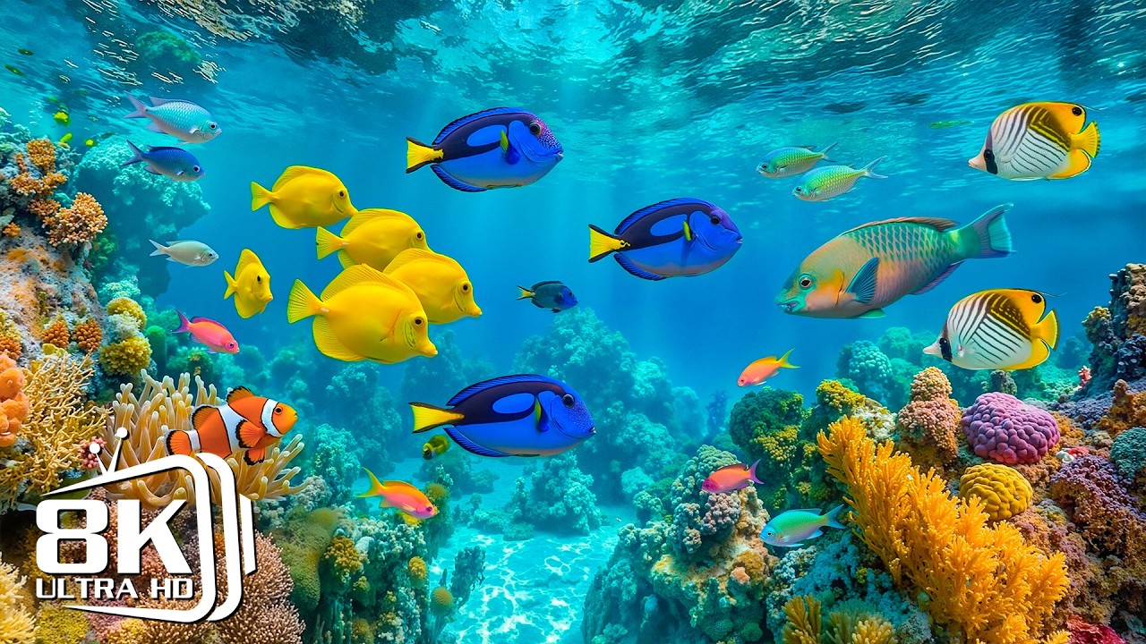 Mysteries Beneath the Sea 8K — Dive Into a Stunning Aquarium & Discover Sea Animals in Ultra HD