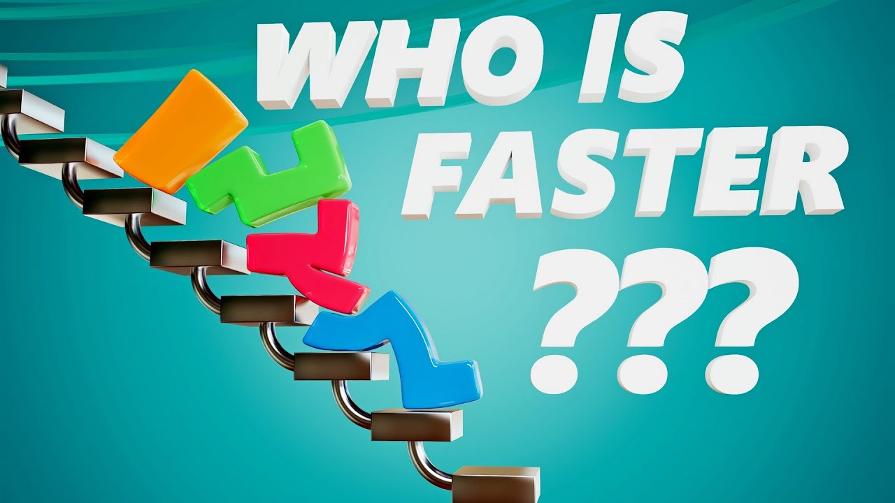 Hexaminoes (odd) and Tetris Softbody Simulation competition | Who is Faster? | ASMR | C4D4FUN