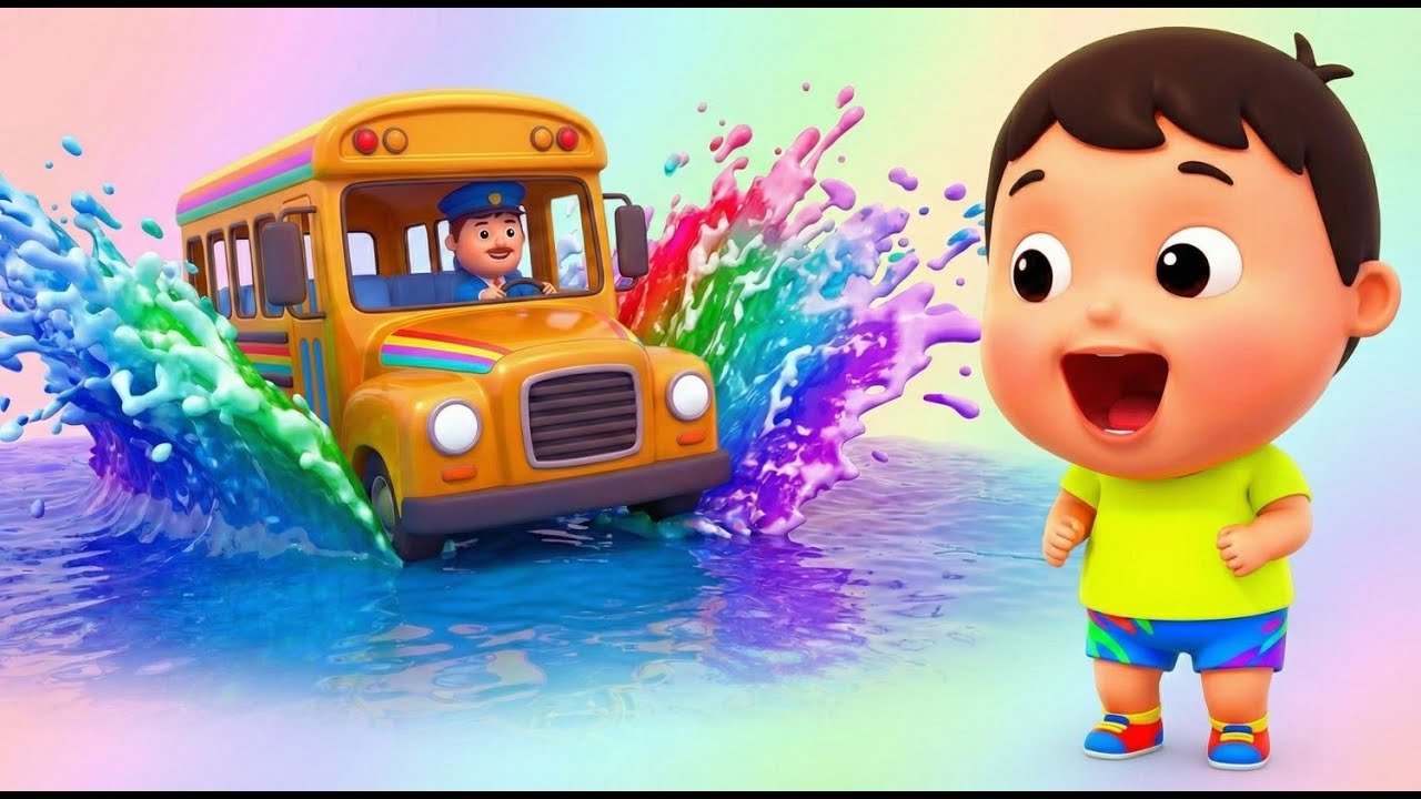 Wheels on the Bus (Tropical Island Song)   Summer Beach Party for Kids  | Tiny Toons Tv