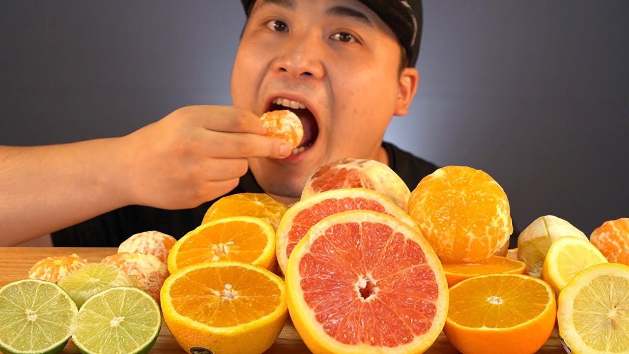 오렌지, 자몽, 귤, 레몬등 입안이 상큼해지는 동그란과일 먹방~!! 리얼사운드 social eating Mukbang(Eating Show)