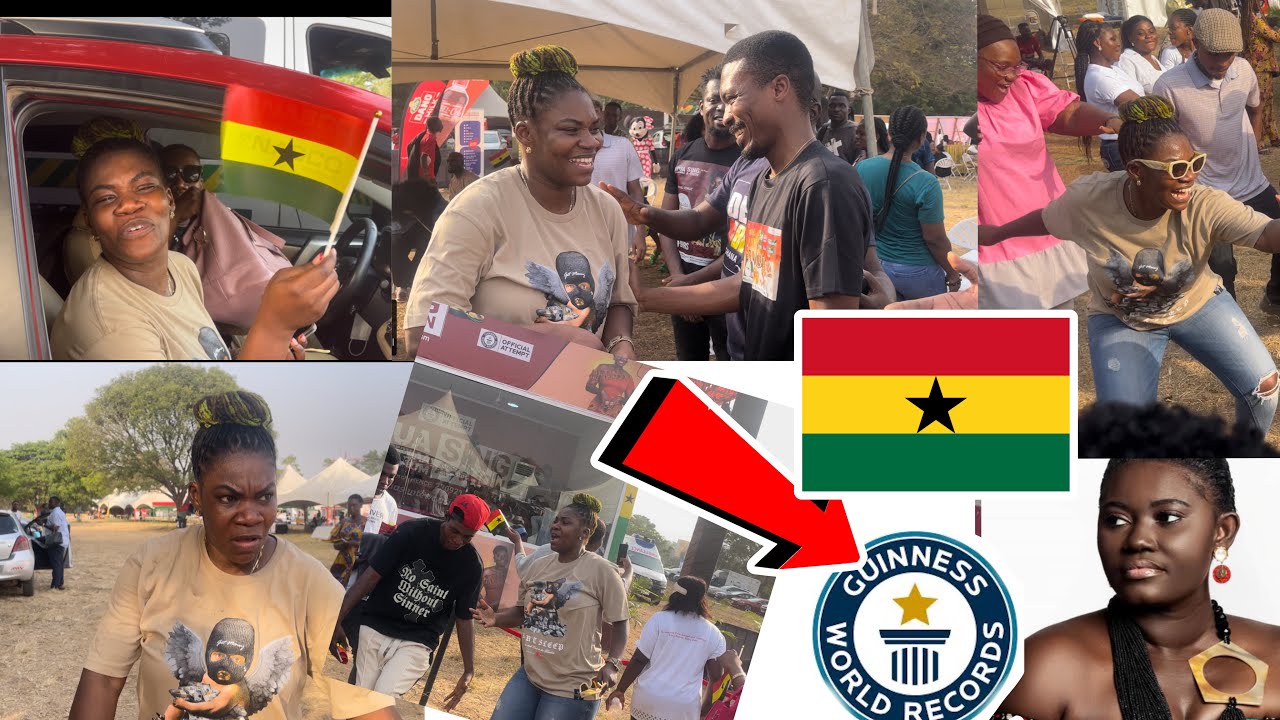 Heat!!!🔥 Naana Donkor Arthur Storms Afua Asantewaa’s  Guinnes Singing Record Breaking from USA 🇺🇸