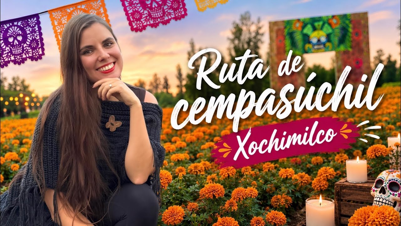 La ruta de CEMPASÚCHIL en XOCHIMILCO 🏵️ Día de Muertos en México 🇲🇽 CDMX