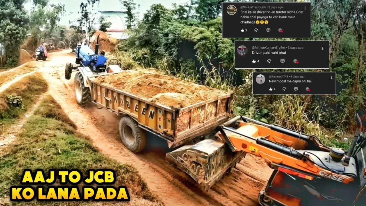  Aaj tractor fas gaya to JCB bulani padi😱🤬 || tractor fas gaya part 2 #tractor #travelvlog 