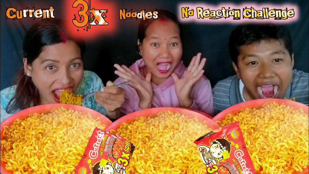 Current 3x Noodles || No Reaction Challenge || 🥺🥺 Khara