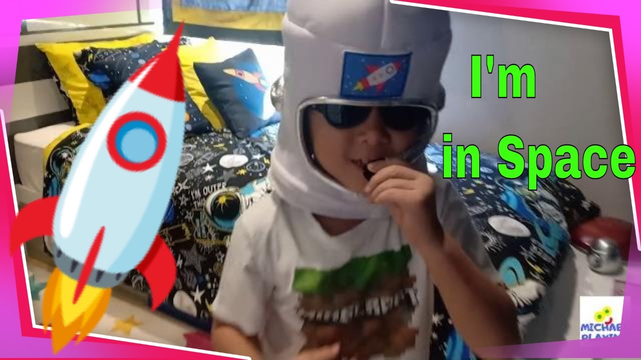Michael want to be Astronauts.  Pretend Play as Space Professions