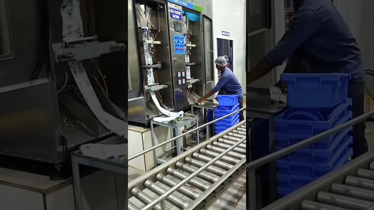 🥛🥛Milk packing industrial technology ✌️✌️ #video